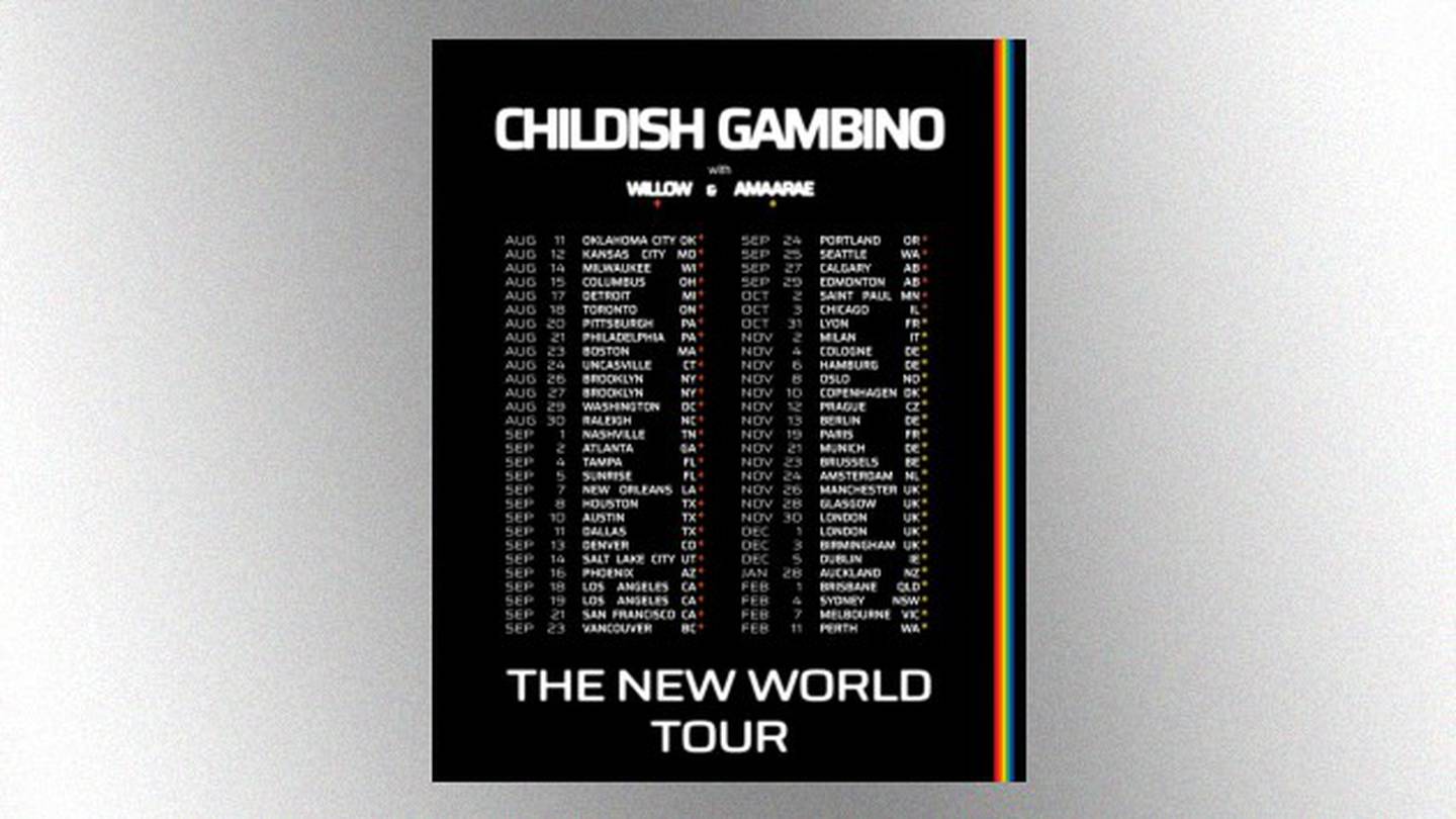 Childish Gambino announces New World Tour dates, releases 'Atavista