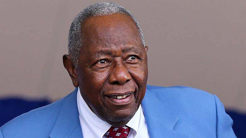 COOPERSTOWN, NY - JULY 26:  Hank Aaron attends the Hall of Fame Induction Ceremony at National Baseball Hall of Fame on July 26, 2015 in Cooperstown, New York. Craig Biggio,Pedro Martinez,Randy Johnson and John Smoltz were inducted in this year's class.  (Photo by Elsa/Getty Images)