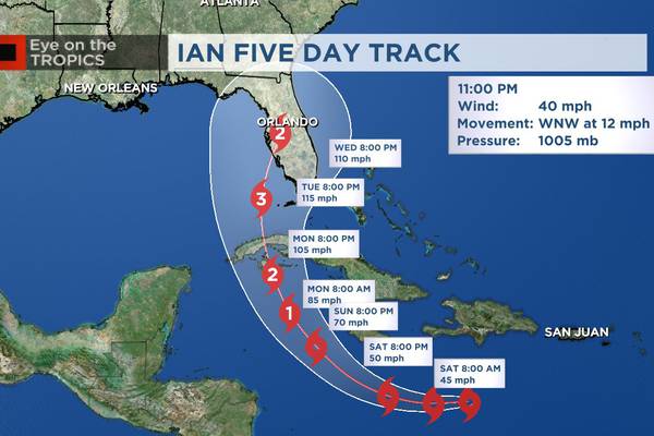 Tropical Storm Ian forms in the Caribbean