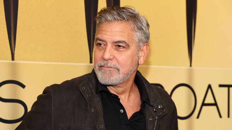 George Clooney attends "The Boys In The Boat" New York screening.