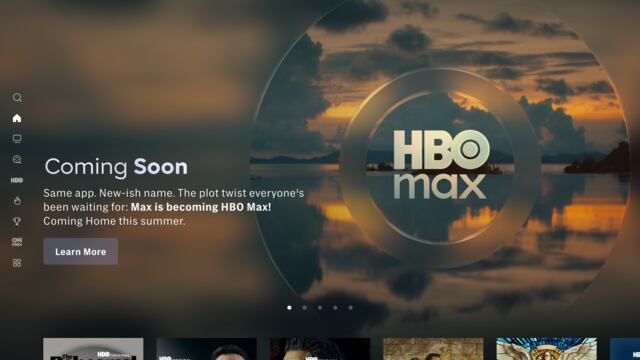 HBO Max interface