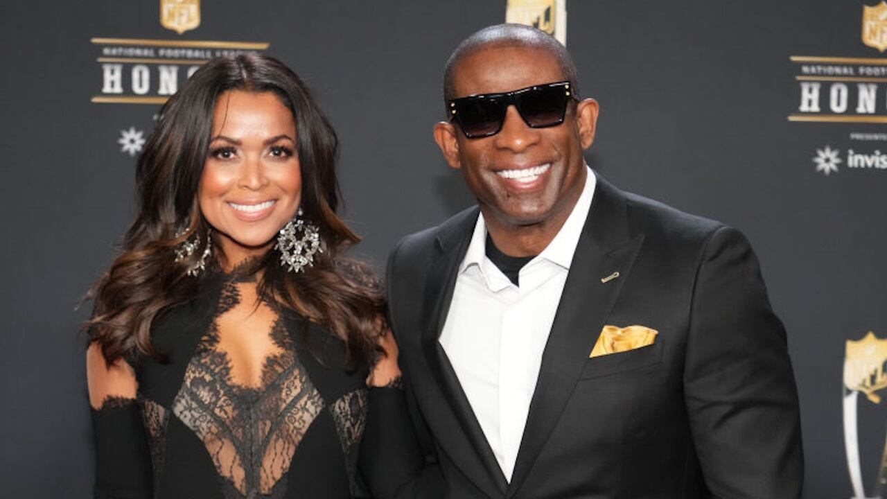 Tracey Edmonds and Deion Sanders.