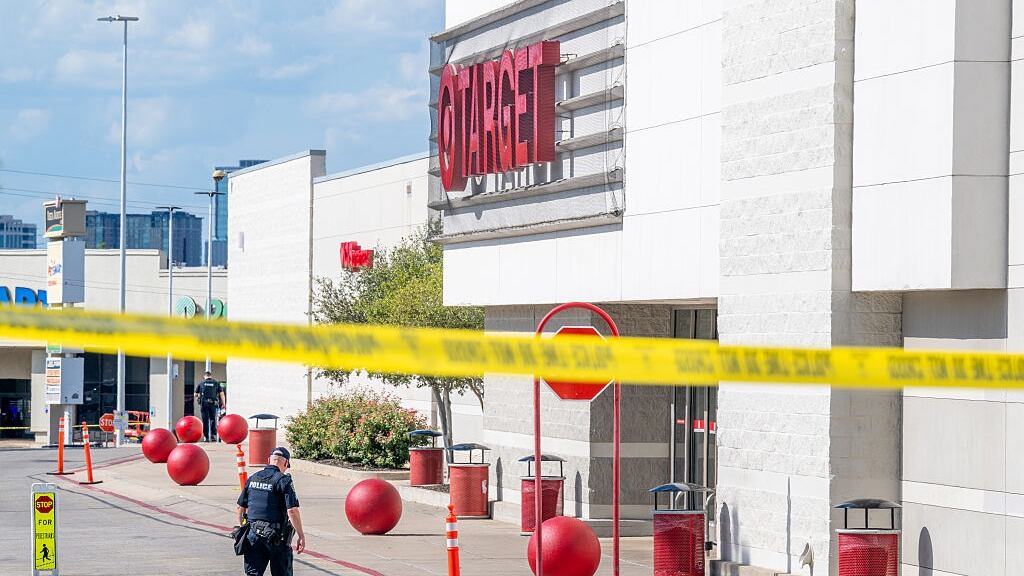 Target store with police tape