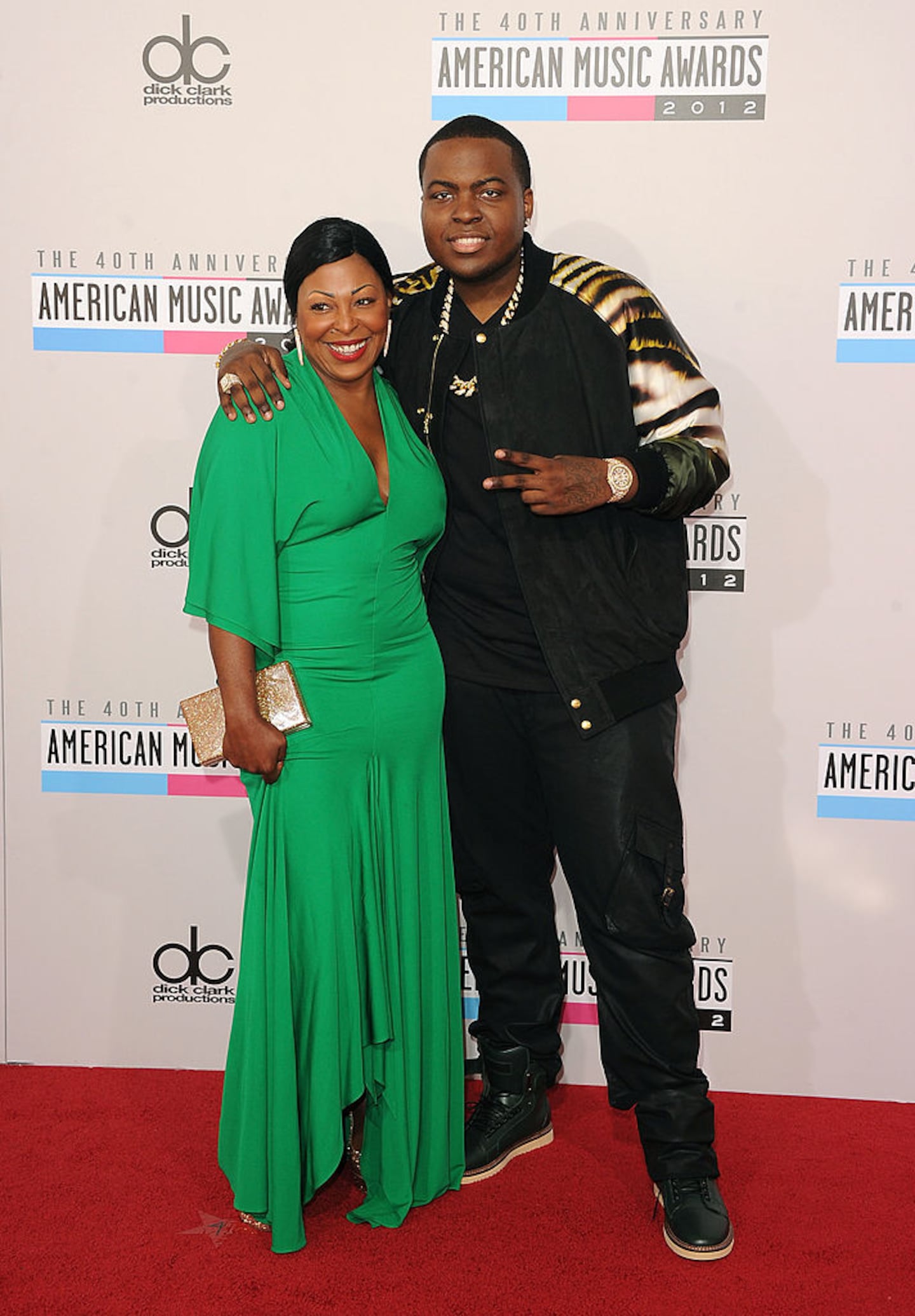 Sean Kingston (R) and mother Janice Turner