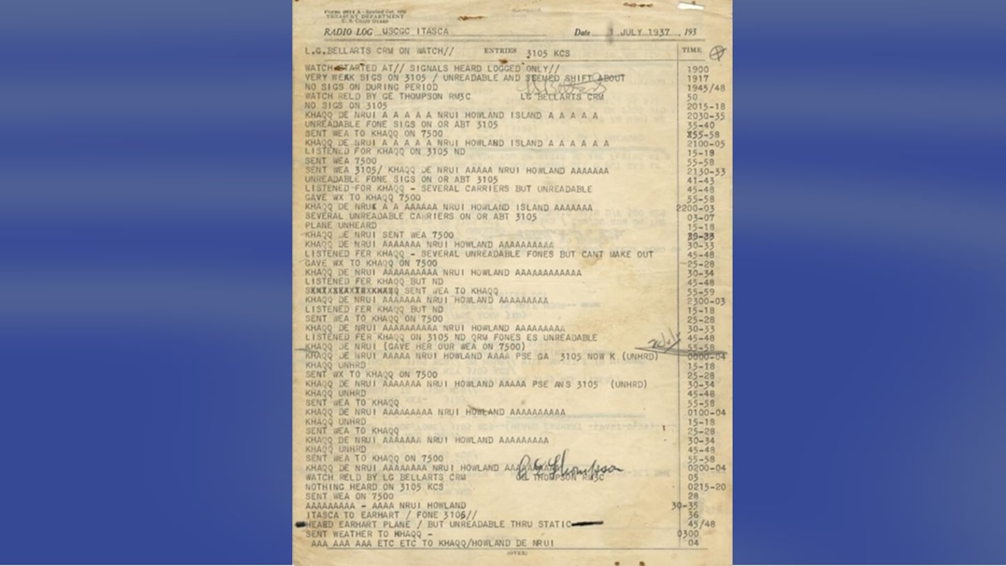 The National Archives declassified and released files relating to aviator Amelia Earhart.