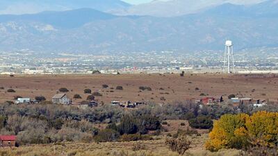 The Santa Fe County Sheriff's Office responds to the scene of a fatal accidental shooting at a Bonanza Creek Ranch movie set near Santa Fe, N.M., on Thursday, Oct. 21, 2021. Authorities say a cinematographer has been killed and a director injured Thursday after they were shot by a prop firearm on the "Rust" movie set.