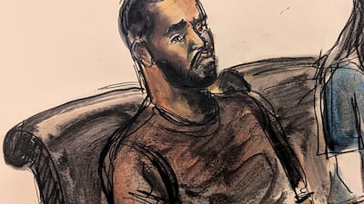 FILE - This courtroom sketch depicts Sean "Diddy" Combs sitting at the defense table during his bail hearing in New York on Wednesday, Sept. 18, 2024. (Elizabeth Williams via AP, File)